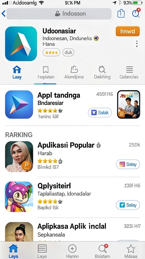 yy123 - Tampilan menu utama yang intuitif dan mudah dinavigasi.
